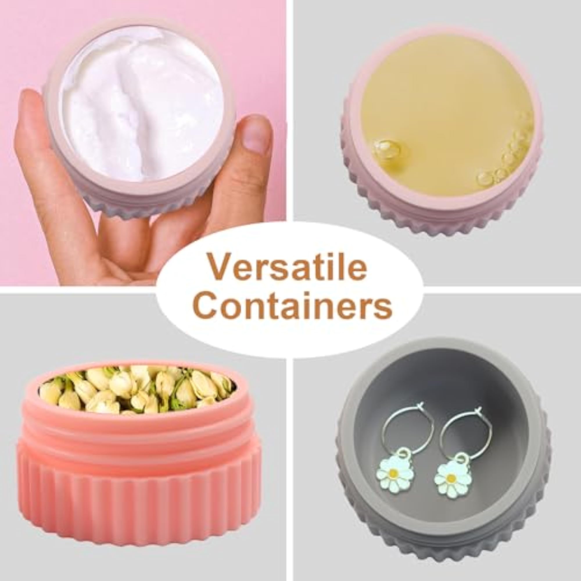 4pcs Travel Jars, 20ml Refillable Containers for Toiletries